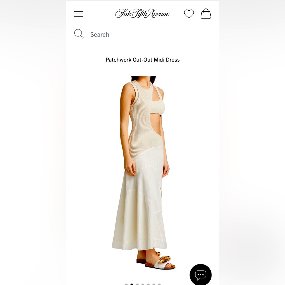 Jonathan Simkhai Patchwork Cut-Out Midi Dress - image 1